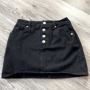 Black short skirt